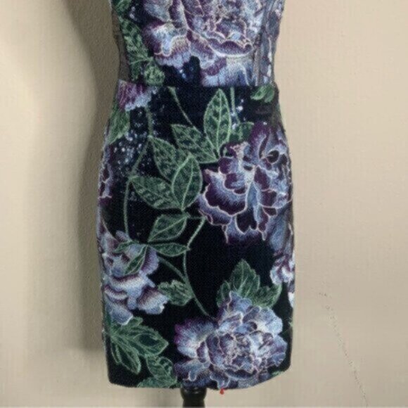 Marchesa Notte Strapless Sequin Mini Cocktail Dress - Picture 7 of 13